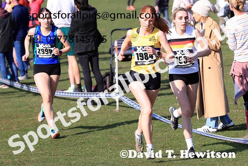Women under-20s 2025 UK CAU Inter Counties Cross Country Champs., Wollaton Park, Nottingham. Photo: David T. Hewitson/Sports for All Pics